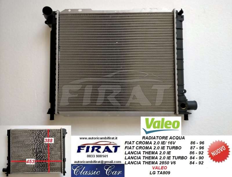 RADIATORE ACQUA LANCIA THEMA - FIAT CROMA 2000 IE (TA809)